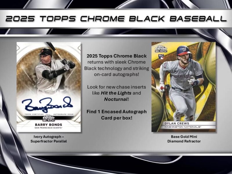 2025 Topps Chrome Black Baseball Hobby Box - Image 3