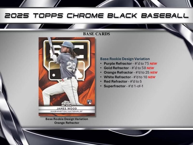 2025 Topps Chrome Black Baseball Hobby Box - Image 5